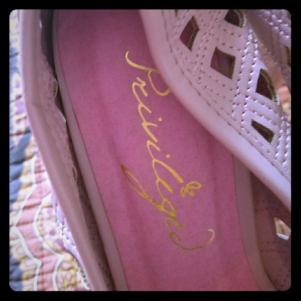 Pink high heel shoes