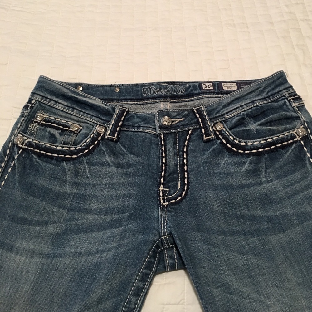 Miss Me bootcut thick stitch jeans