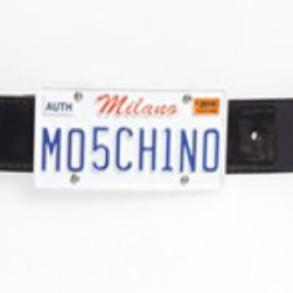 Moschino License Plate Belt
