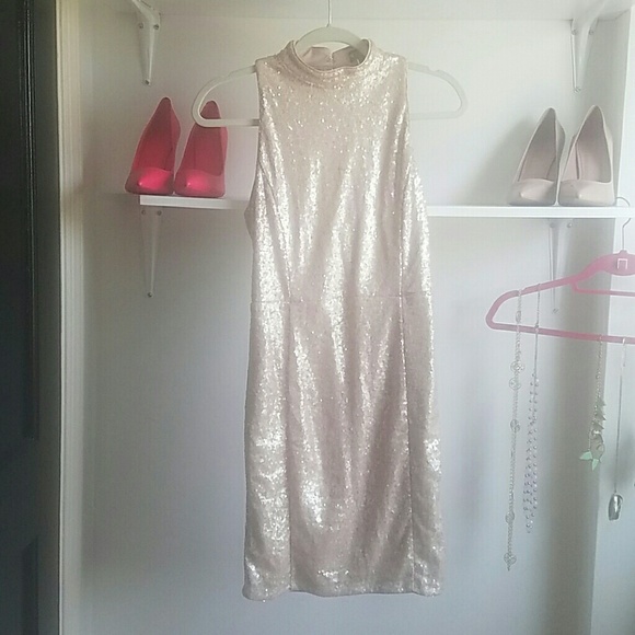 Cream Sequined Dress - Picture 1 of 1