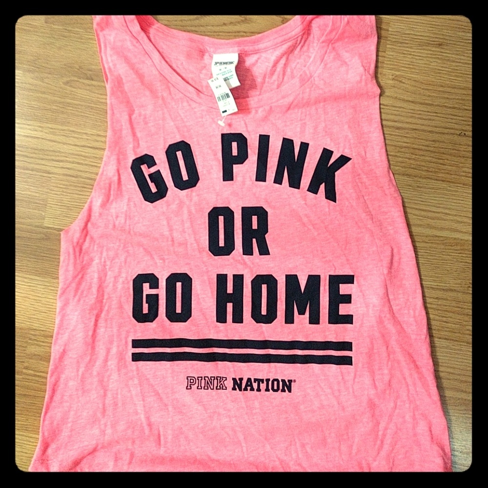 NWT Pink VS Pink Nation Hot Pink Tshirt