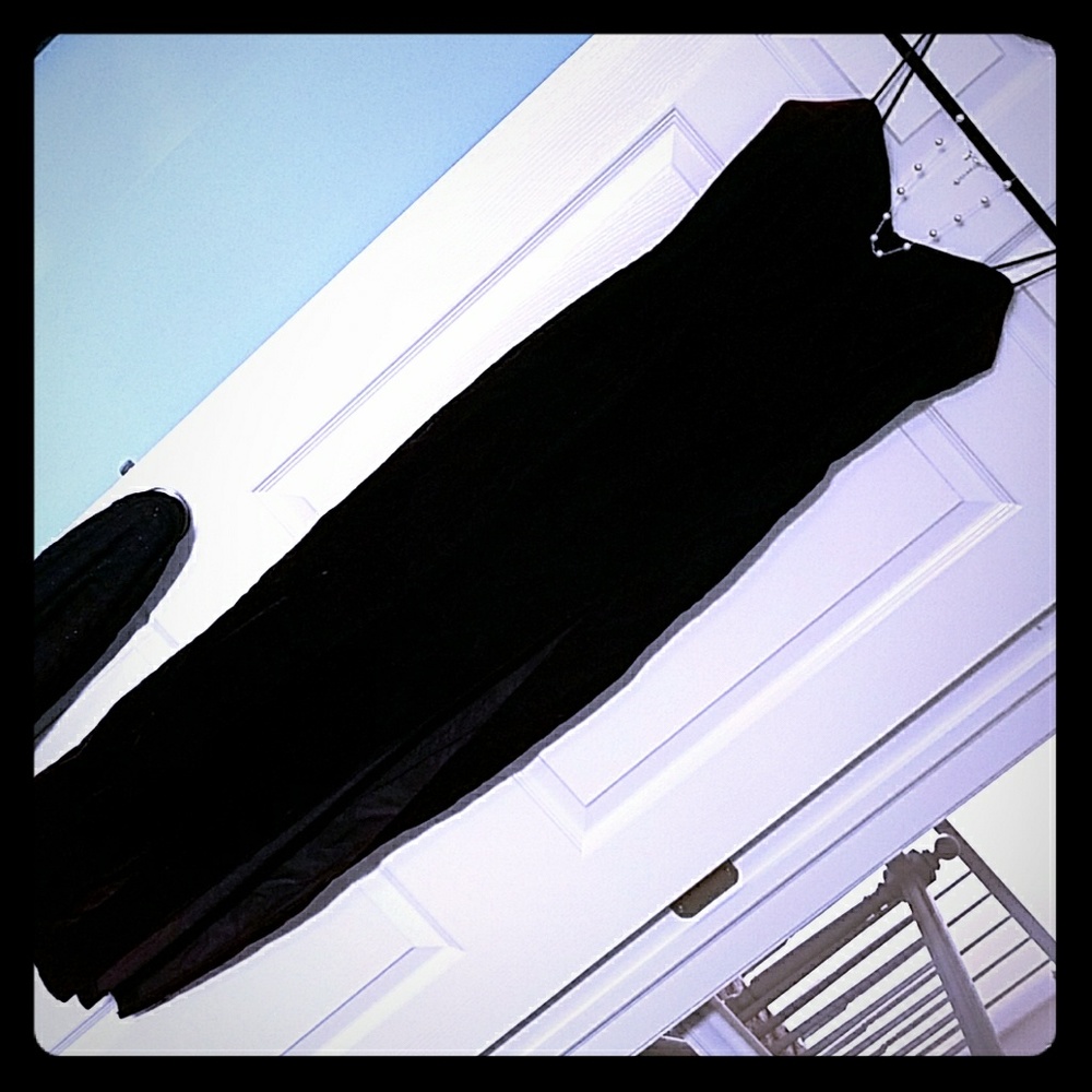 Spaghetti strap evening dress