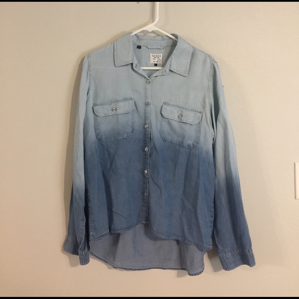 GUESS Ombré Chambray Button Down