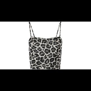 Sachin & Bobi Noir Leopard Print Top