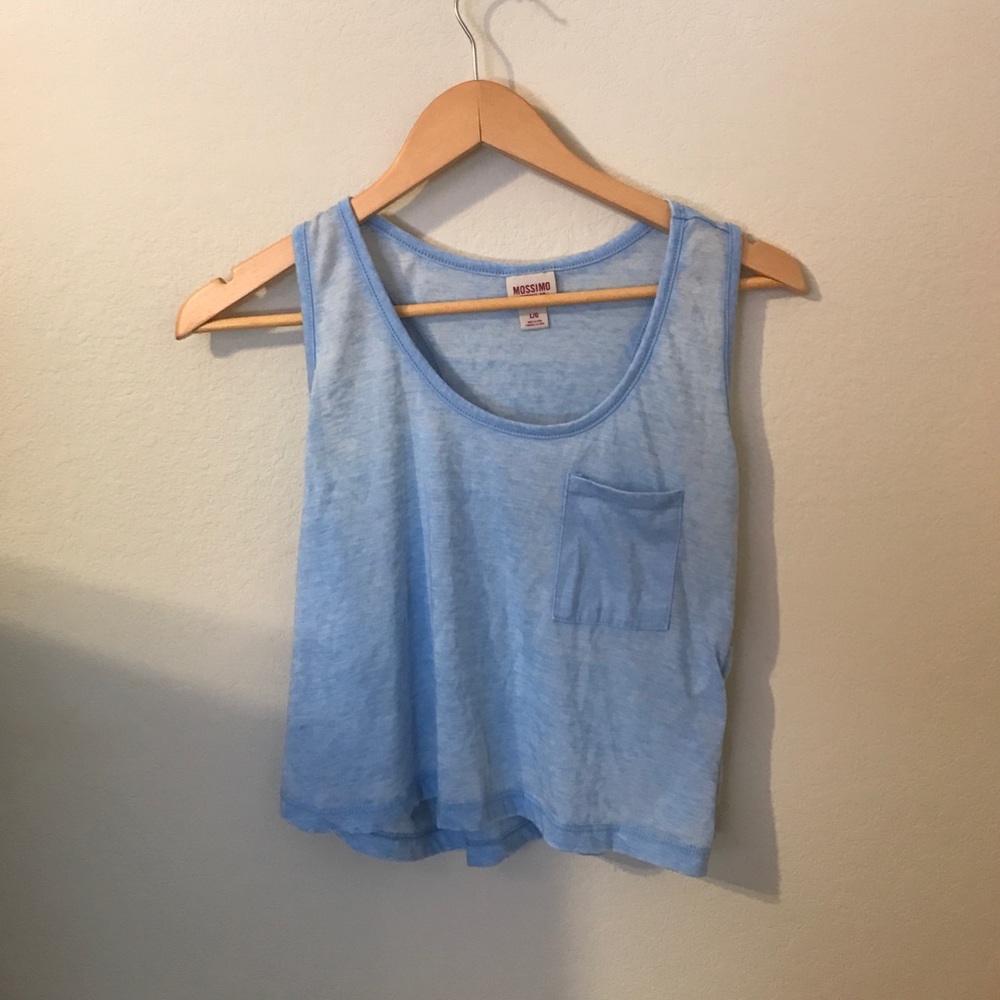 Blue crop tank