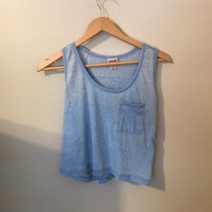 Blue crop tank
