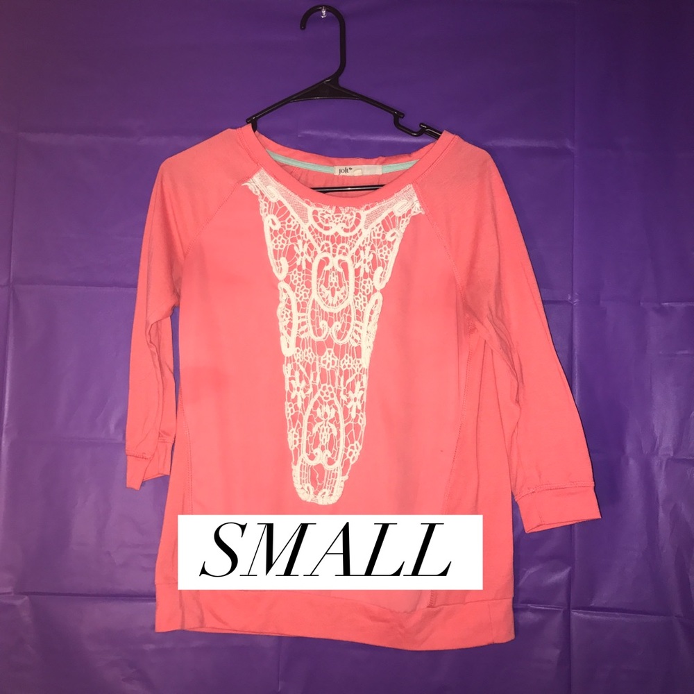 3/4 Coral Top