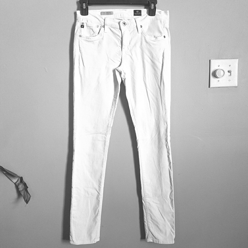 AG Jeans - 'The Legging' in white velvet - 27R