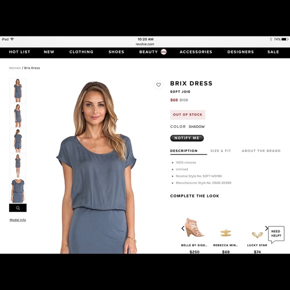 FINAL PRICE❗️Soft Joie Brix Dress in Shadow - Picture 4 of 4