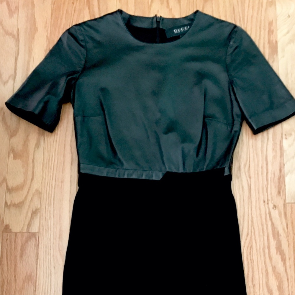 Stunning Gucci black leather dress