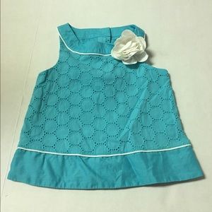 EUC Janie & Jack eyelet tank 18-24 mos