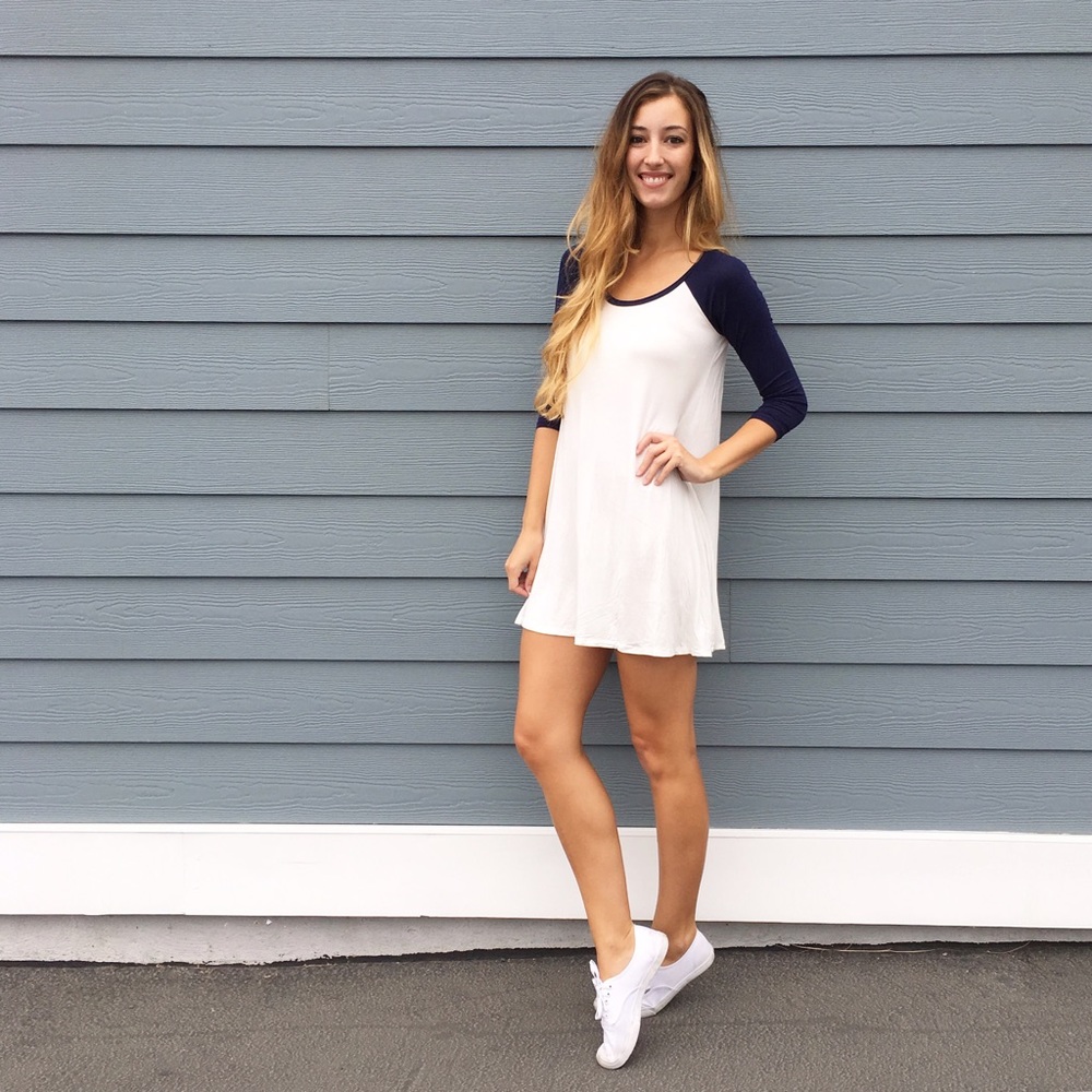 baseball sleeve dress - Picture 3 of 4
