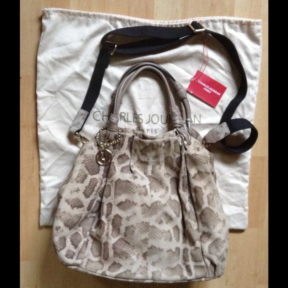 CHARLES JOURDAN Hobo Satchel Python Snake Print - Picture 2 of 4