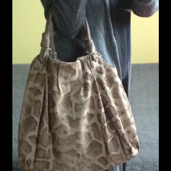 CHARLES JOURDAN Hobo Satchel Python Snake Print - Picture 4 of 4