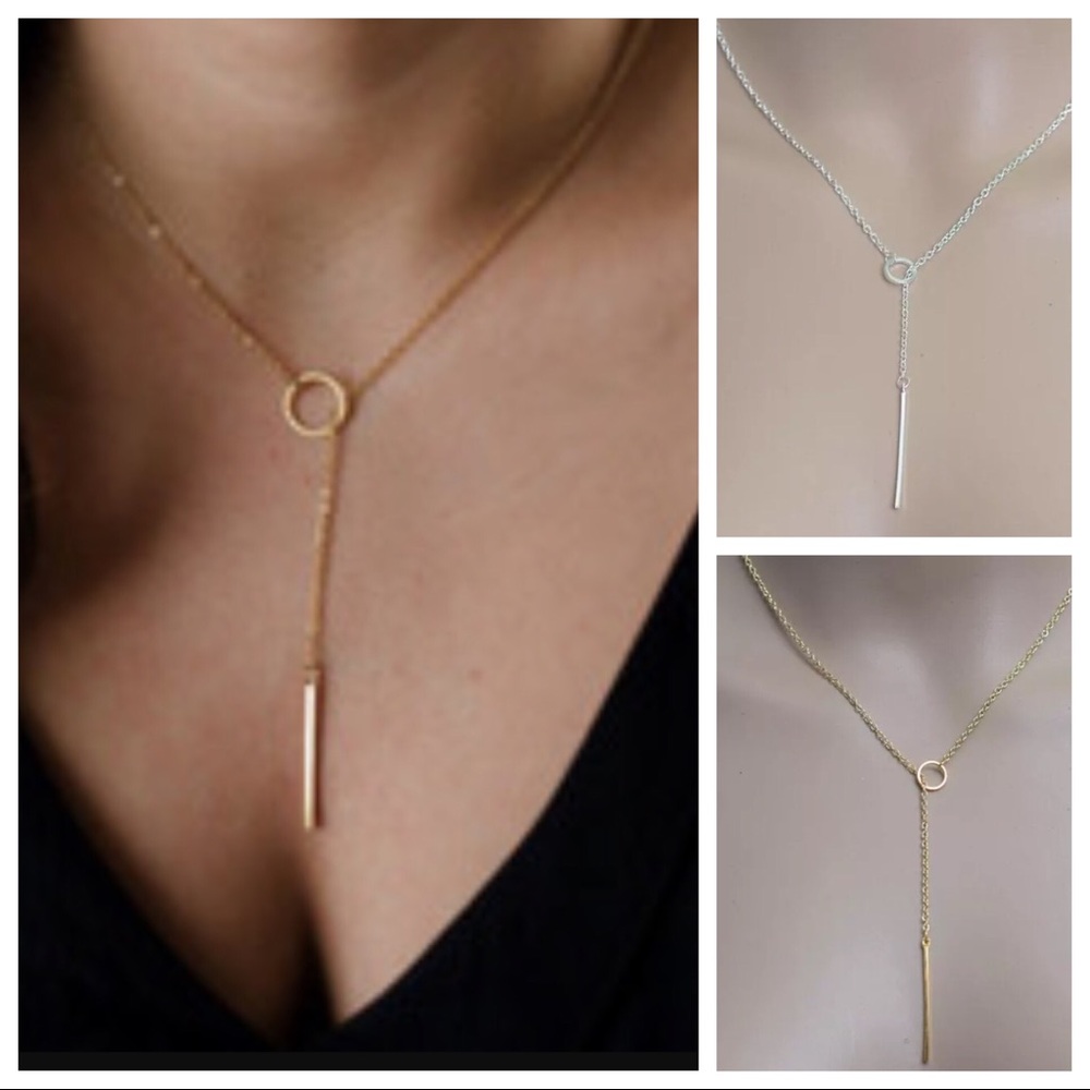 💕2for$10💕 Circle Bar Lariat Y-Shape Necklace