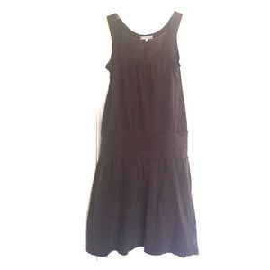 James perse drop waist brown cotton dress