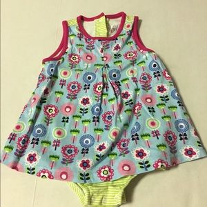 EUC Zutano sunsuit/romper 24 mos - blue