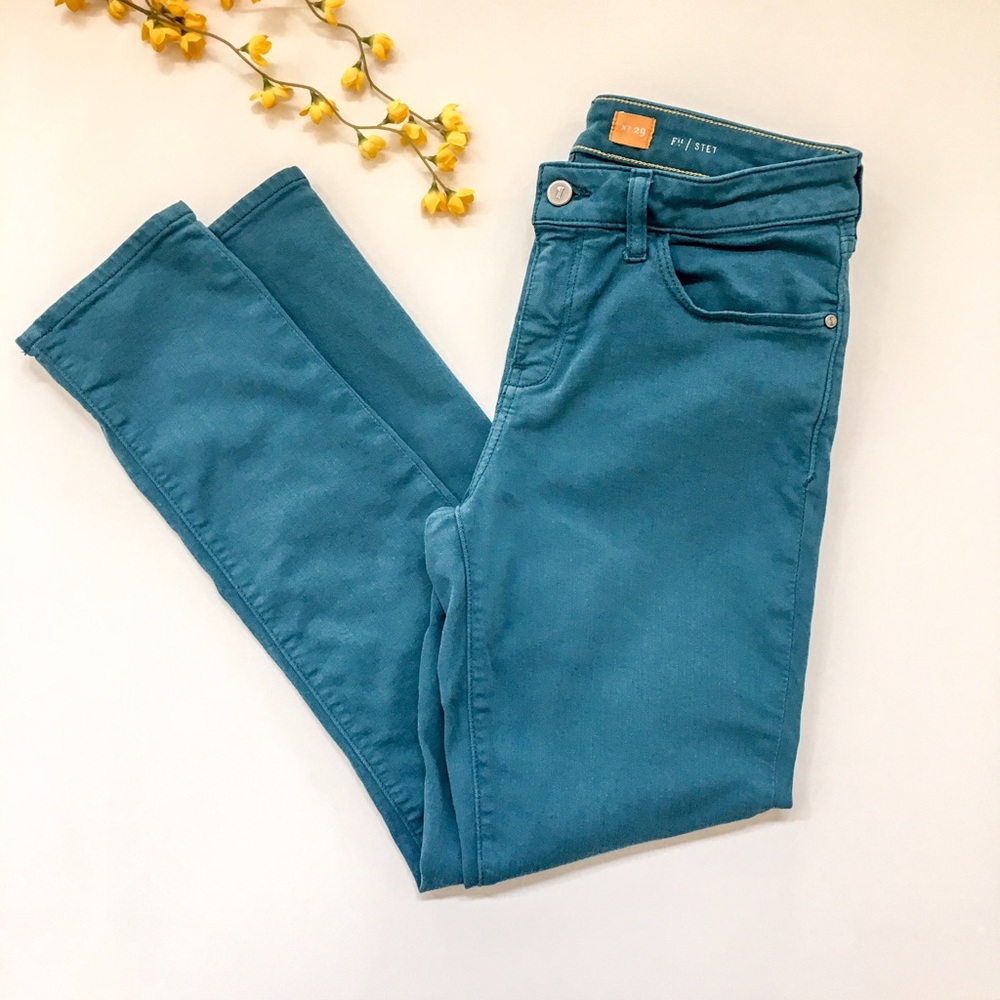 Pilcro (Anthropology) Teal Skinny Jeans