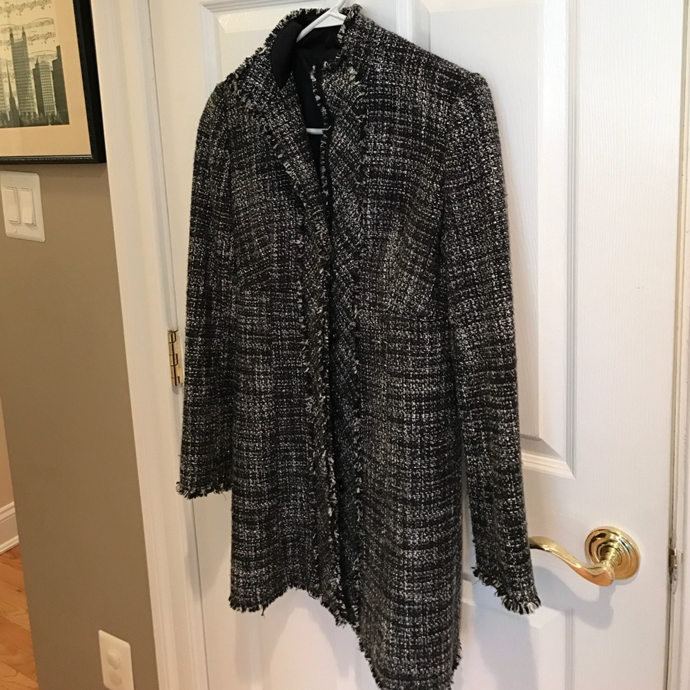 Black/white/silver White House Black Market coat