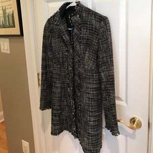 Black/white/silver White House Black Market coat