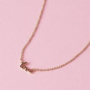 Kris Nation Love Script Necklace