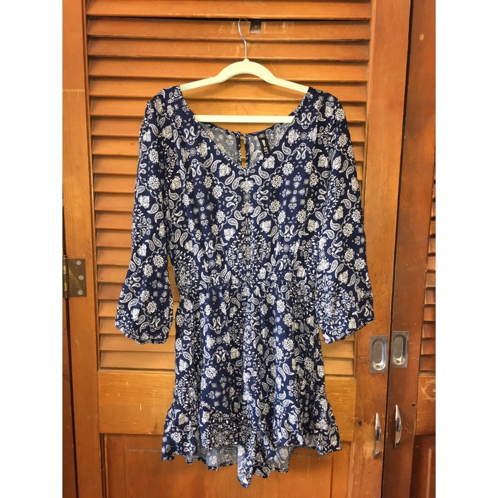 Design Lab navy blue romper