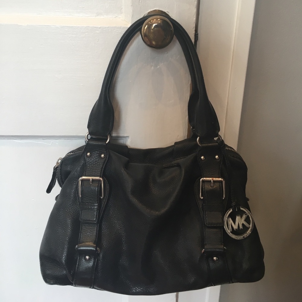 Michael Kors Black Leather Shoulder Bag