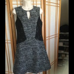 Banana Republic Black Tweed and Lace mini dress.