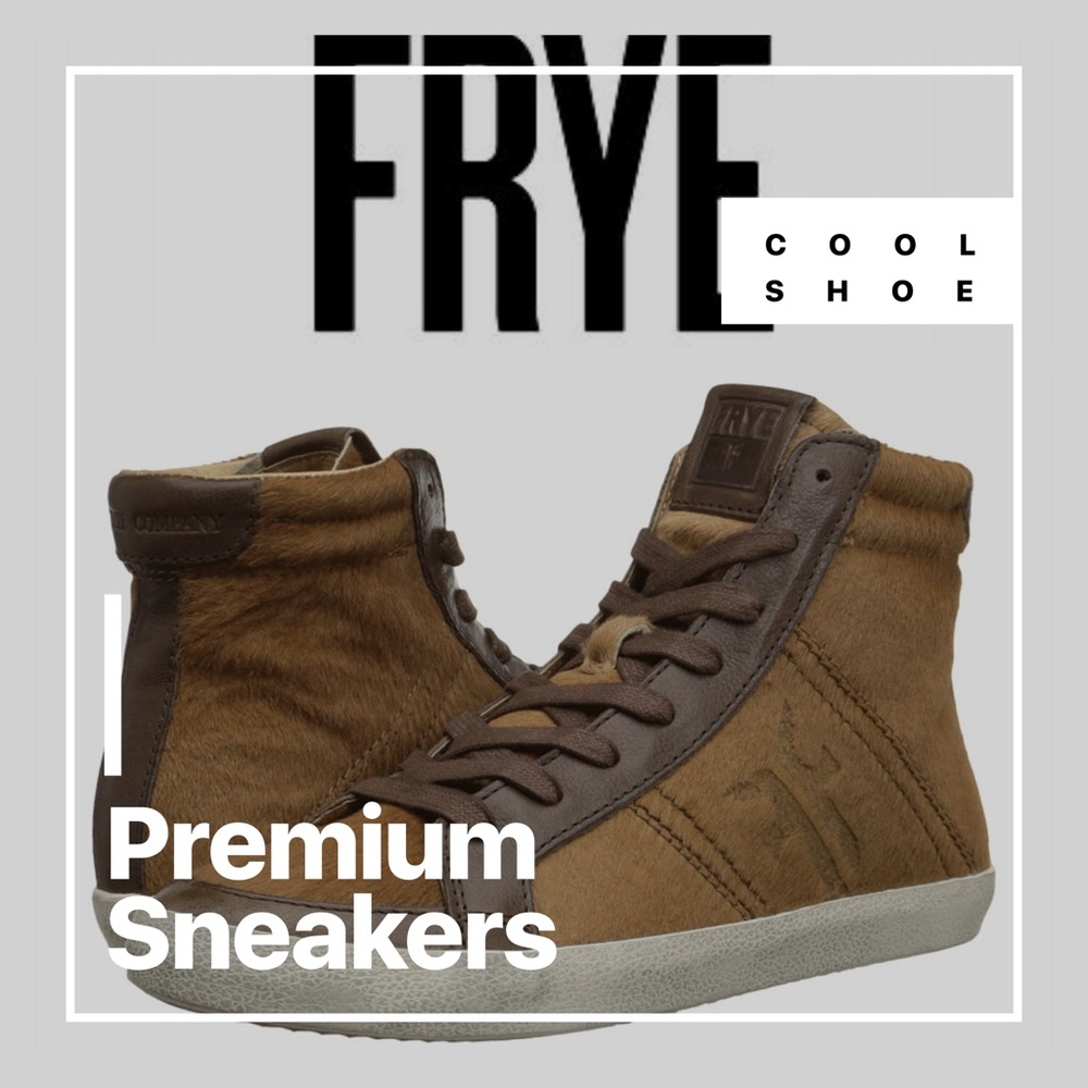 FRYE DYLAN HIGH CALF CLASSIC SNEAKER COGNAC