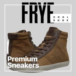 FRYE DYLAN HIGH CALF CLASSIC SNEAKER COGNAC