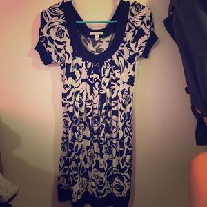 Black and white flowered dress