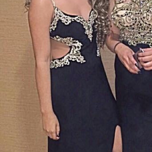 Gold and black prom dress, brand new - Picture 2 of 2