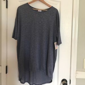NWT lularoe Blue/grey solid Irma