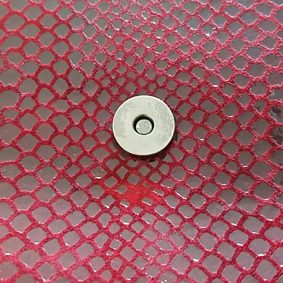 Stuart Weitzman Crimson Snake Print Purse - Picture 6 of 6