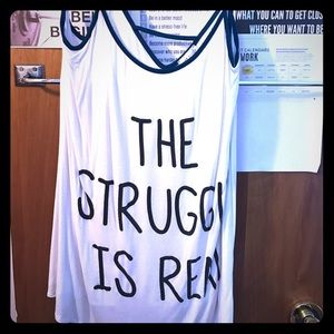 " the struggle is real " tank top.