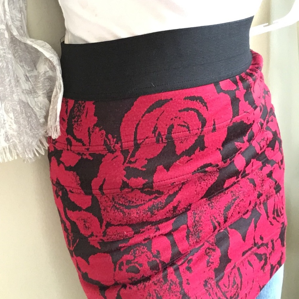 Floral skirt.