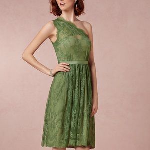 BHLDN Lace Ariel Dress in Green w/ belt