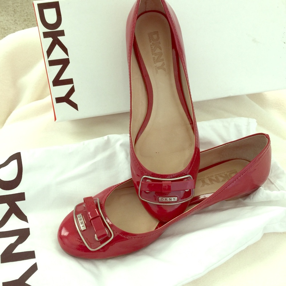 Donna Karen Patent Leather Flats