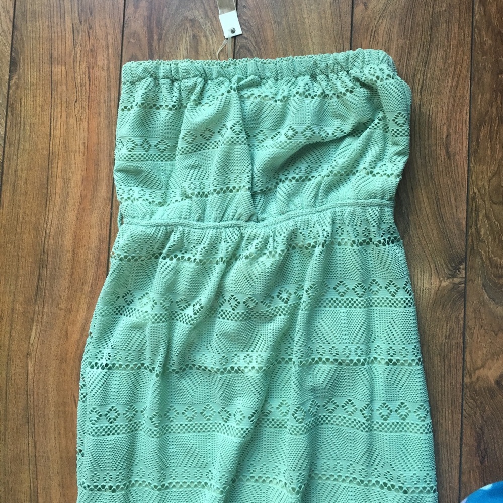 Floor length strapless dress