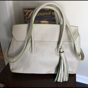 Italian leather- Vitoria Napoli satchel tote bag