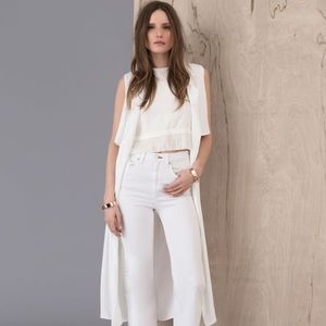 NWT - A.L.C. - Kennedy Top - Silk Crepe w/ Fringe