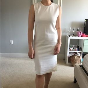White midi length dress