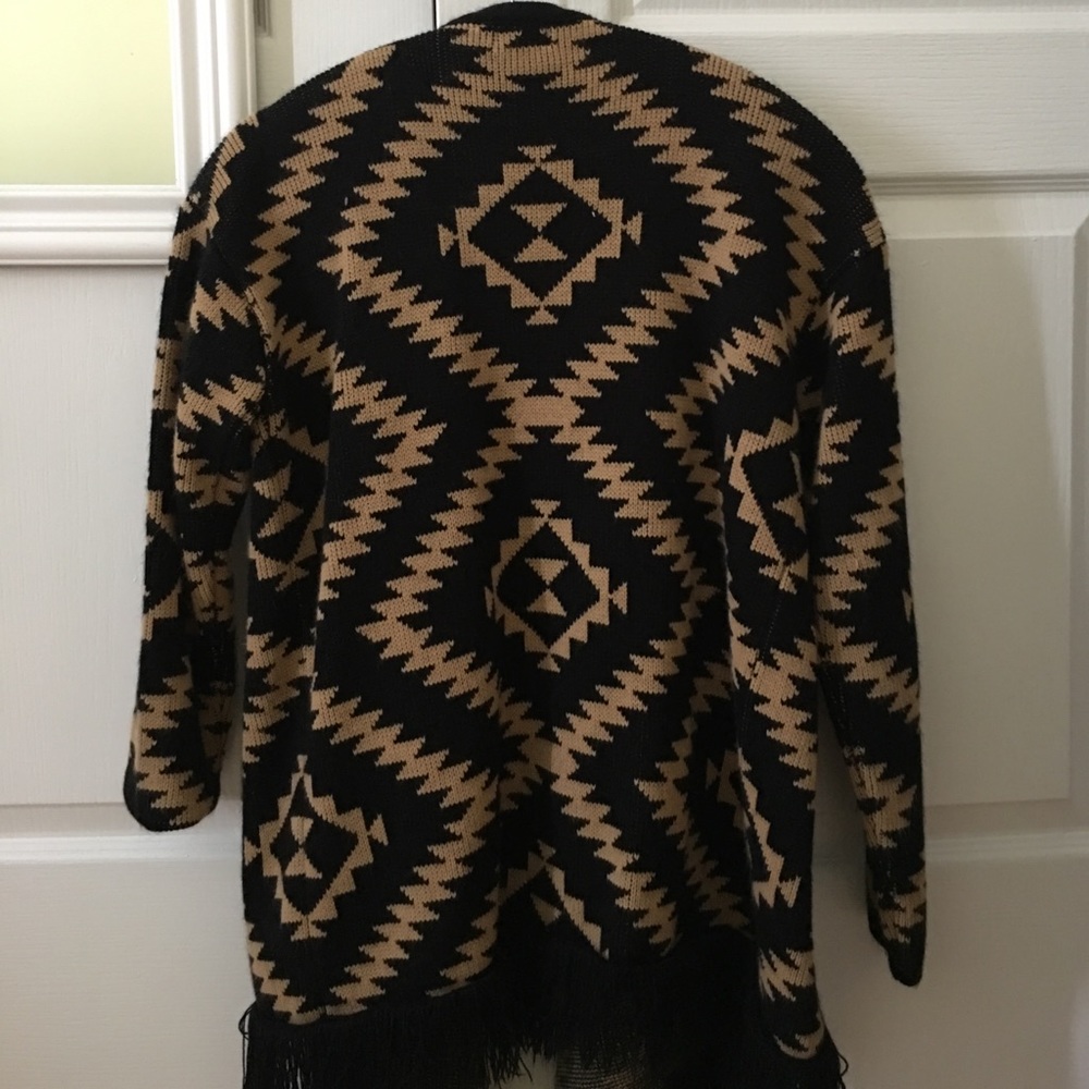 Black and Tan woman's cardigan - Picture 4 of 4