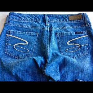 Women's Jeans Flare 32 long, Size 29 Seven 7.