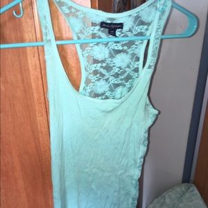 Size small blue American eagle tank