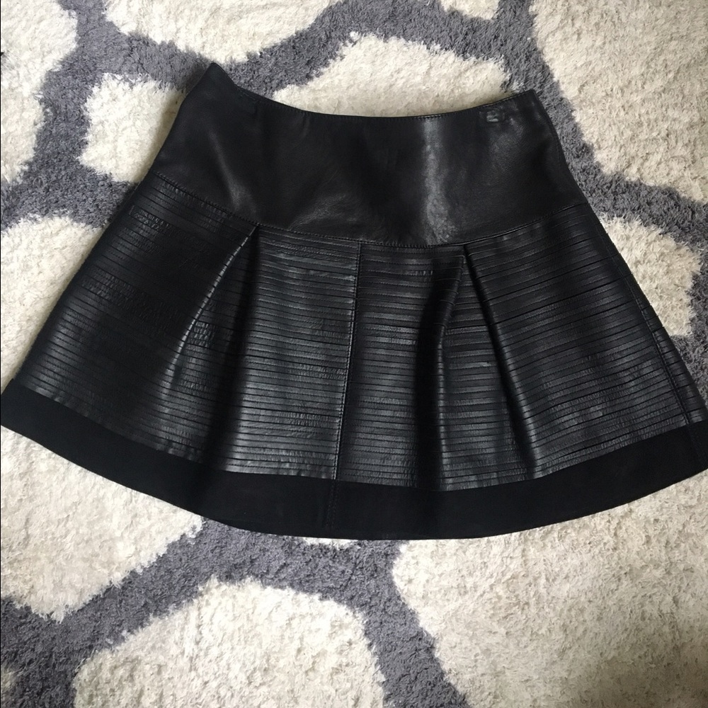 Authentic Burberry Brit pleated leather skirt.