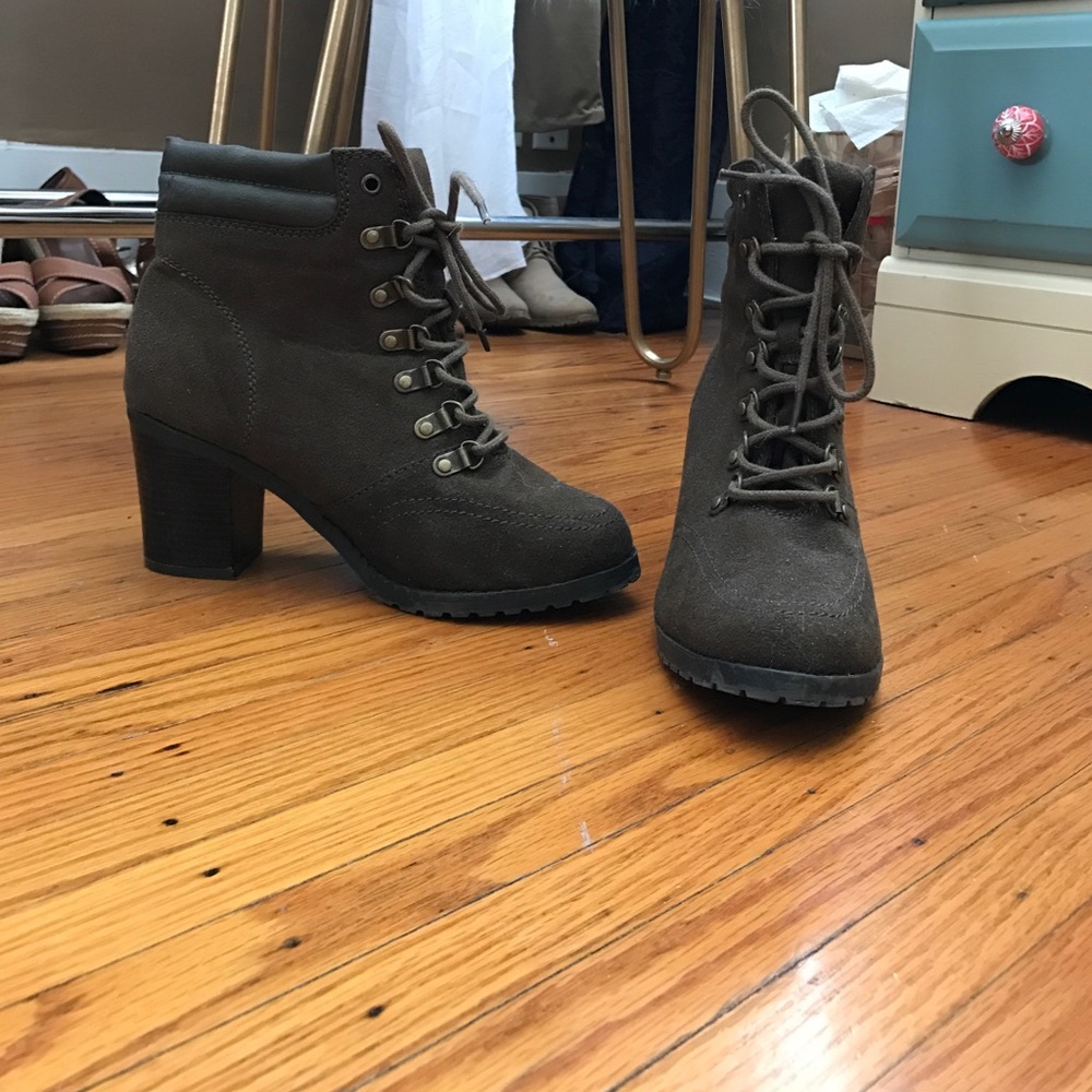 Olive green booties