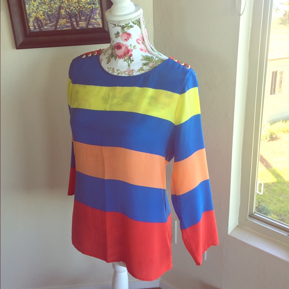 NWOT J. Crew Silk Nautical Blouse- 4
