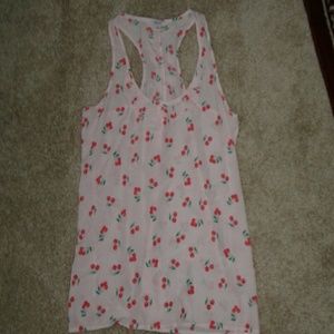 Candie' s small cherry print blouse