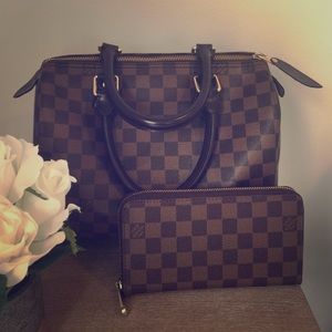 LV Damier Speedy & Wallet